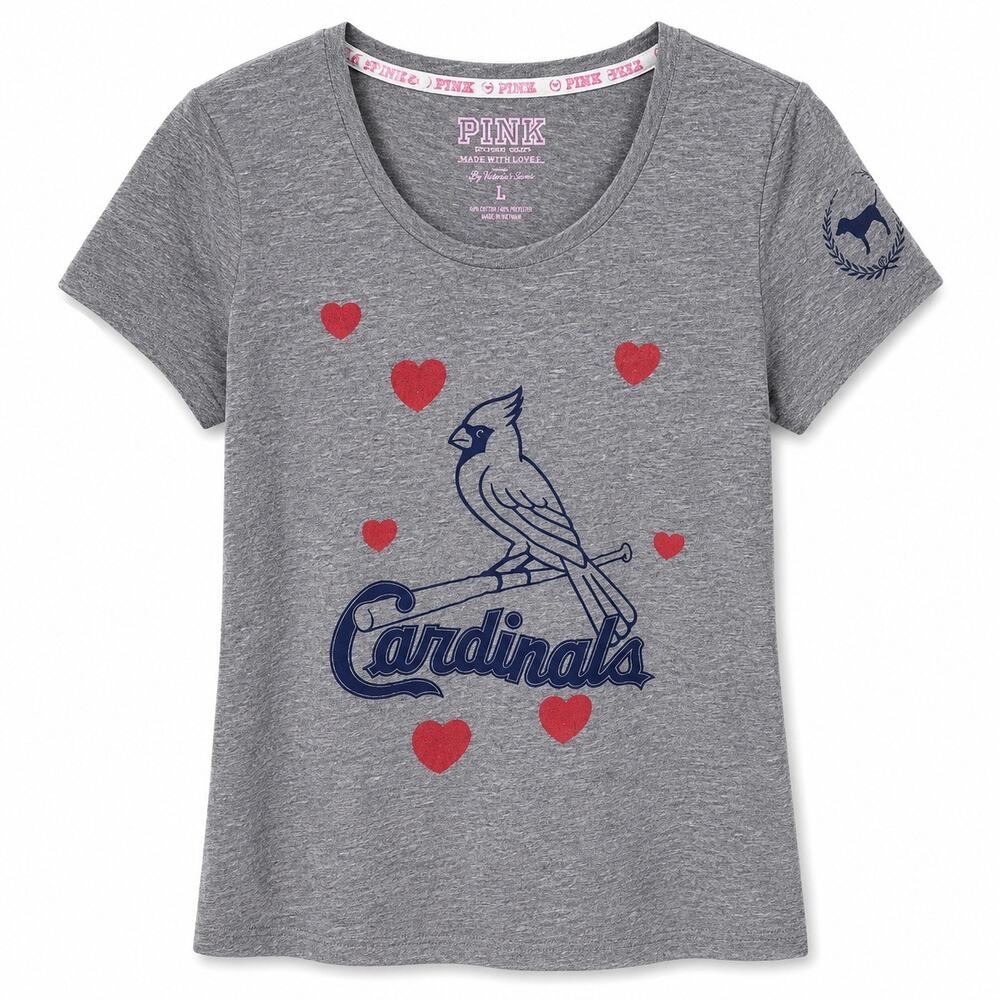 PINK Victorias Secret Major League Baseball Cardinals T shirt womens size large